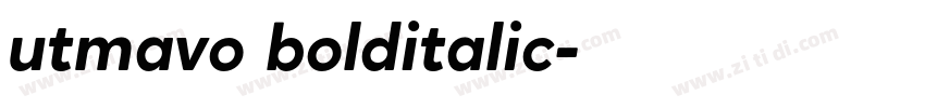 utmavo bolditalic字体转换
